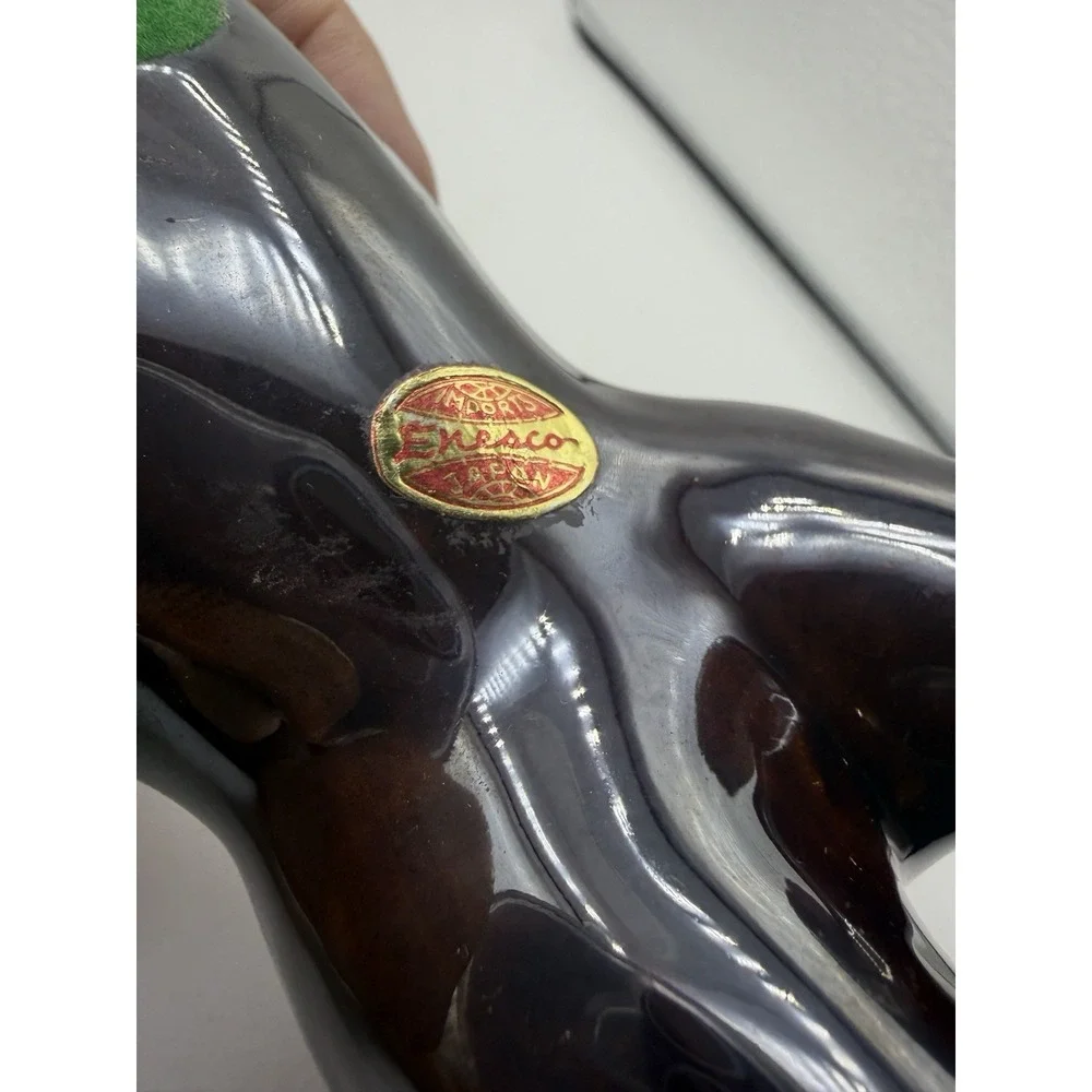 Vintage Enesco Japan Dachshund Wiener Dog Ceramic Covered 9